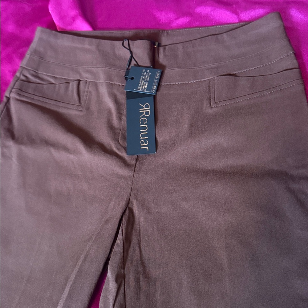 NWT Renuar size 4 Women's Nutella Brown Pants